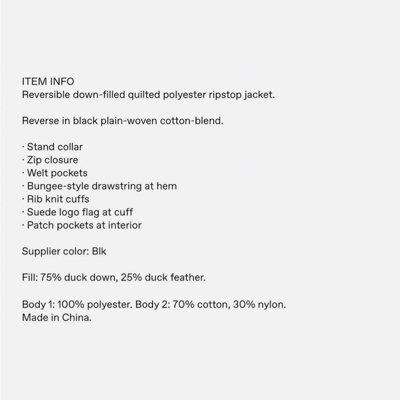 RAG & BONE Eclipse Ripstop Down Insulated Reversible Black Jacket Sz XS NWT $650 - Picture 8 of 8